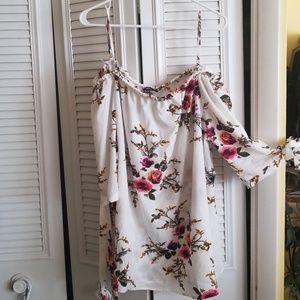 Off Shoulder Floral Blouse